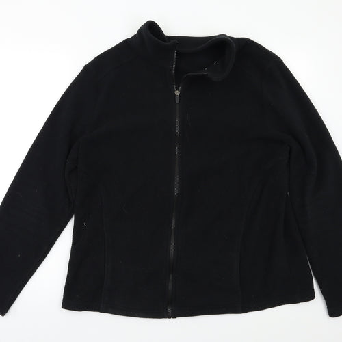 Peacocs Womens Black   Full Zip Sweatshirt Size 18