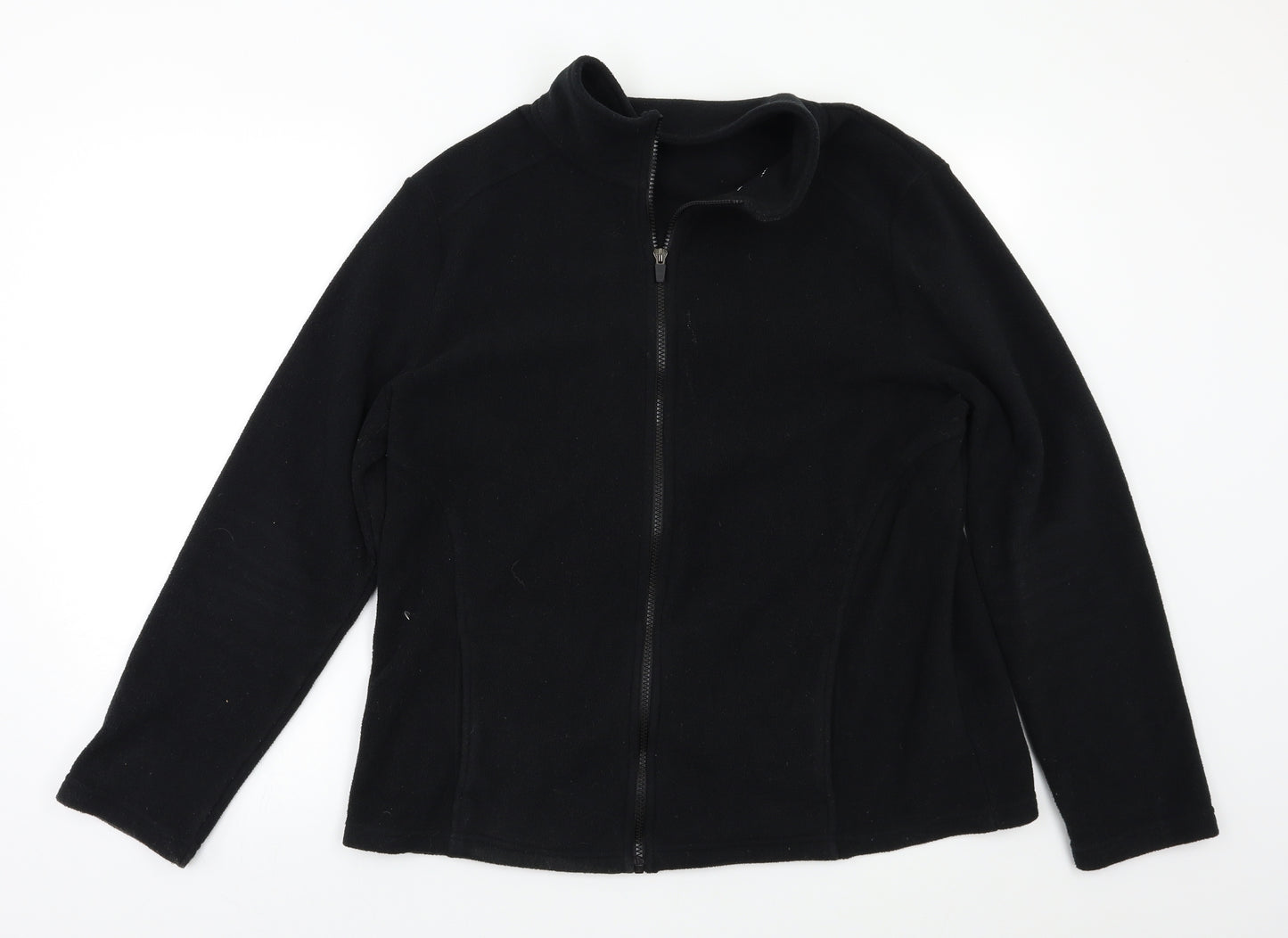 Peacocs Womens Black   Full Zip Sweatshirt Size 18