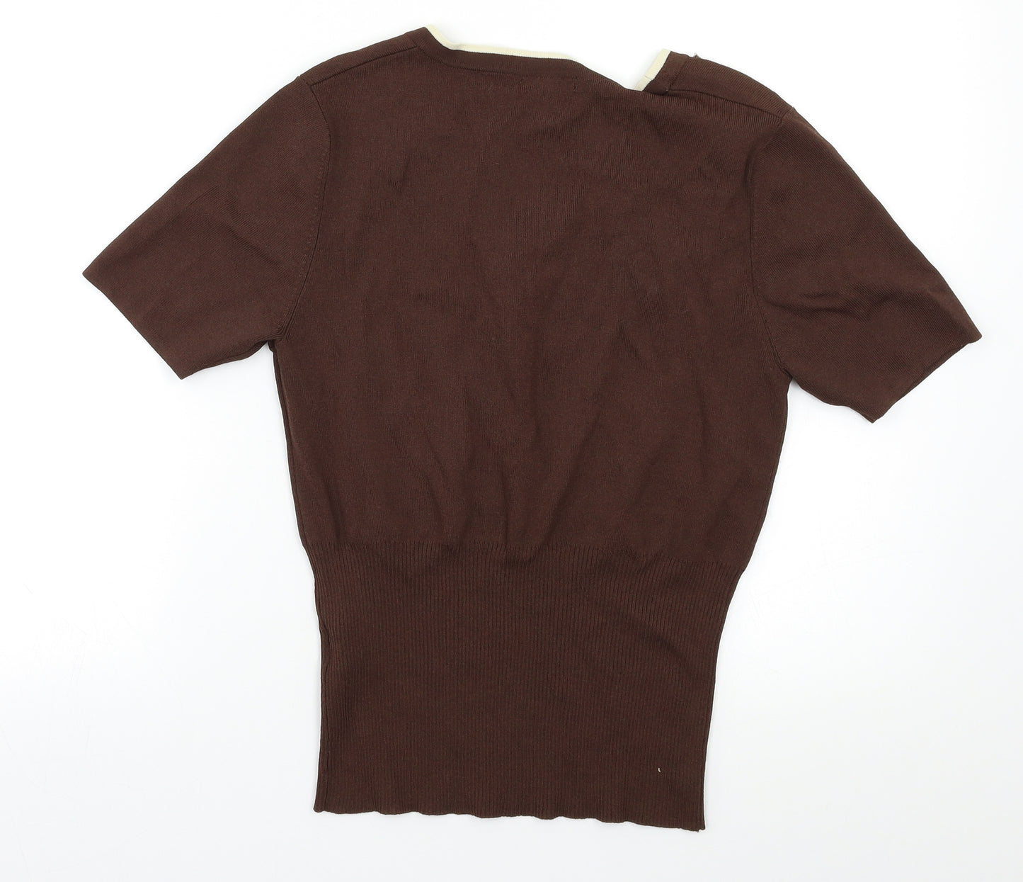 Ellie Louise Womens Brown   Basic Blouse Size M