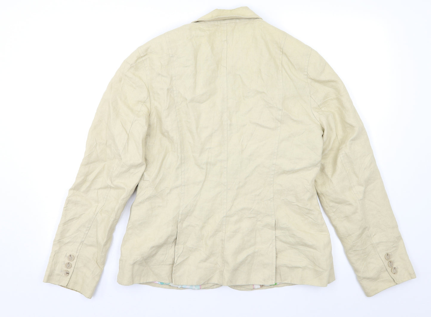 M&S Womens Beige   Jacket Blazer Size 14