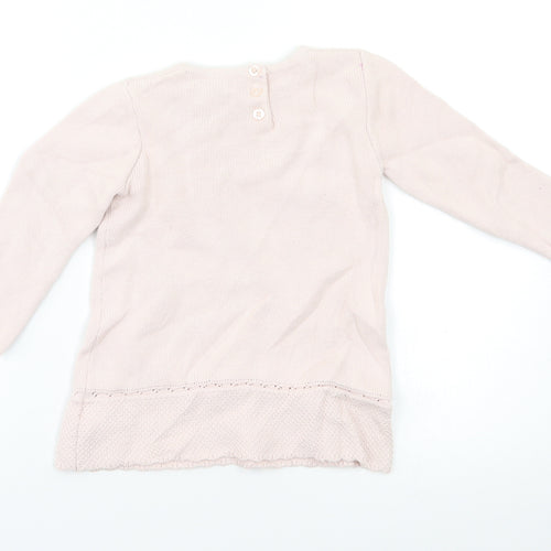 Shabby Chic Baby Pink   Henley Jumper Size 18-24 Months