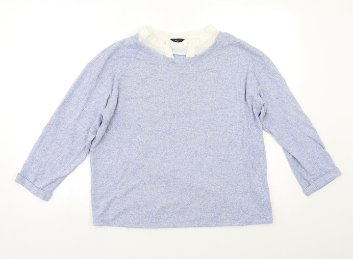 M&Co Womens Blue Pullover Jumper Size 12