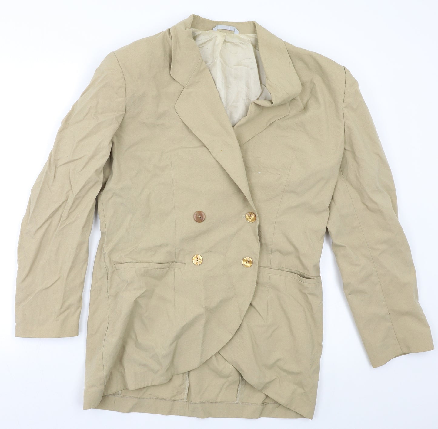Preworn Womens Beige   Jacket Blazer Size M