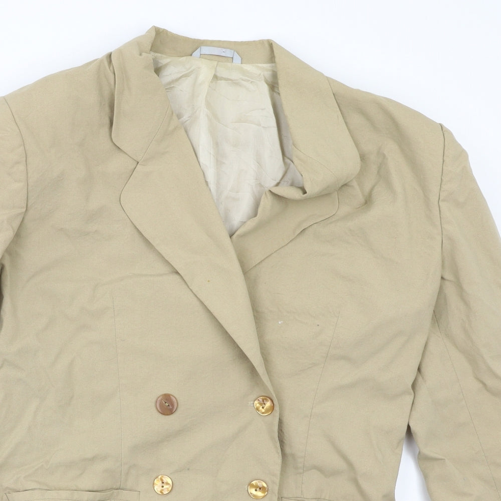 Preworn Womens Beige   Jacket Blazer Size M