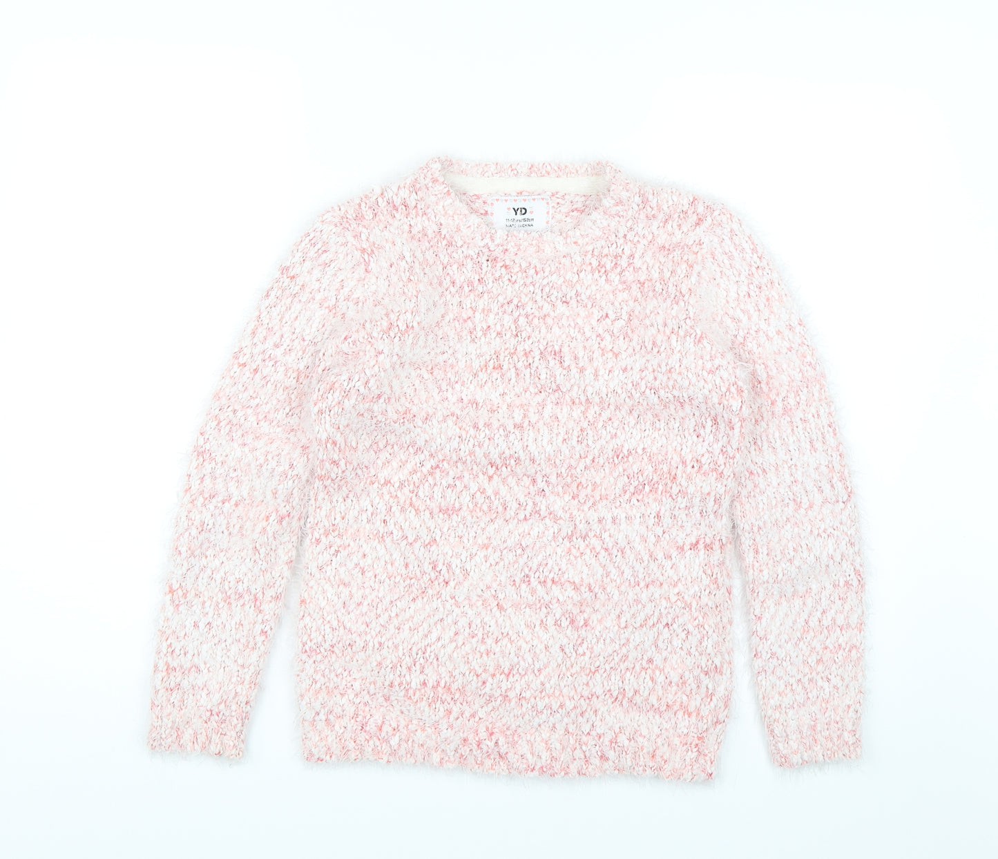 YD Girls Pink   Pullover Jumper Size 11-12 Years
