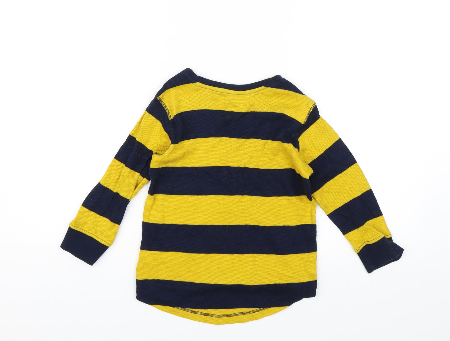 NEXT Boys Yellow Striped  Pullover Jumper Size 3-4 Years