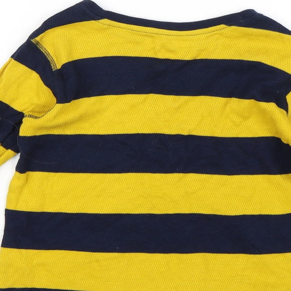 NEXT Boys Yellow Striped  Pullover Jumper Size 3-4 Years