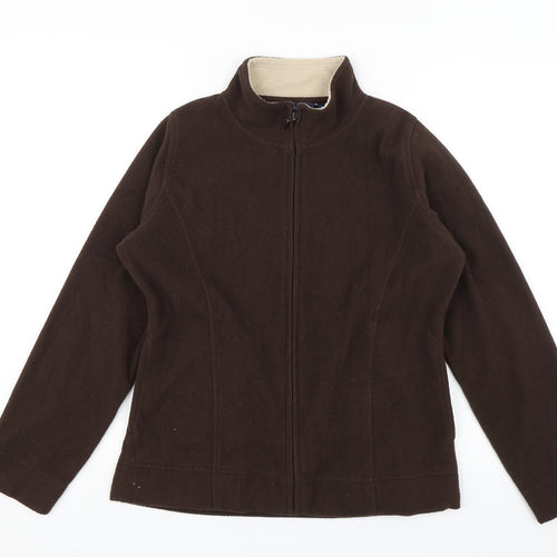 Isle Womens Brown   Full Zip Jumper Size S