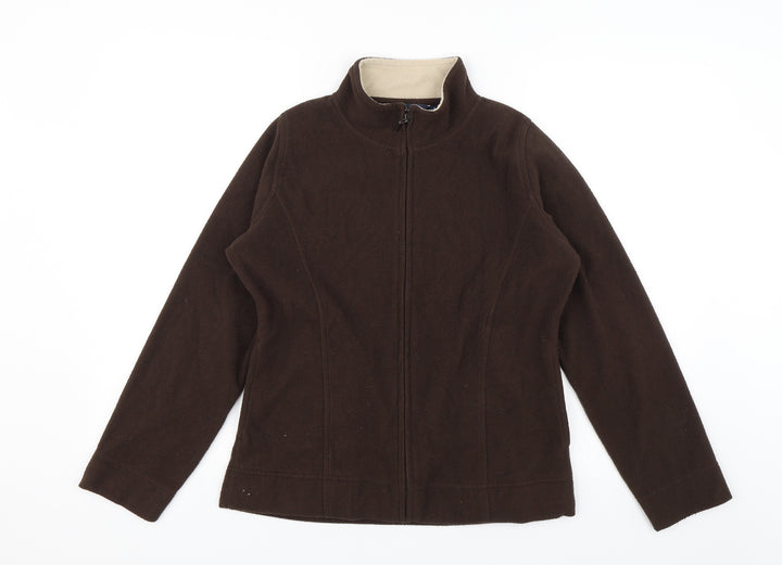 Isle Womens Brown Full Zip Jumper Size S