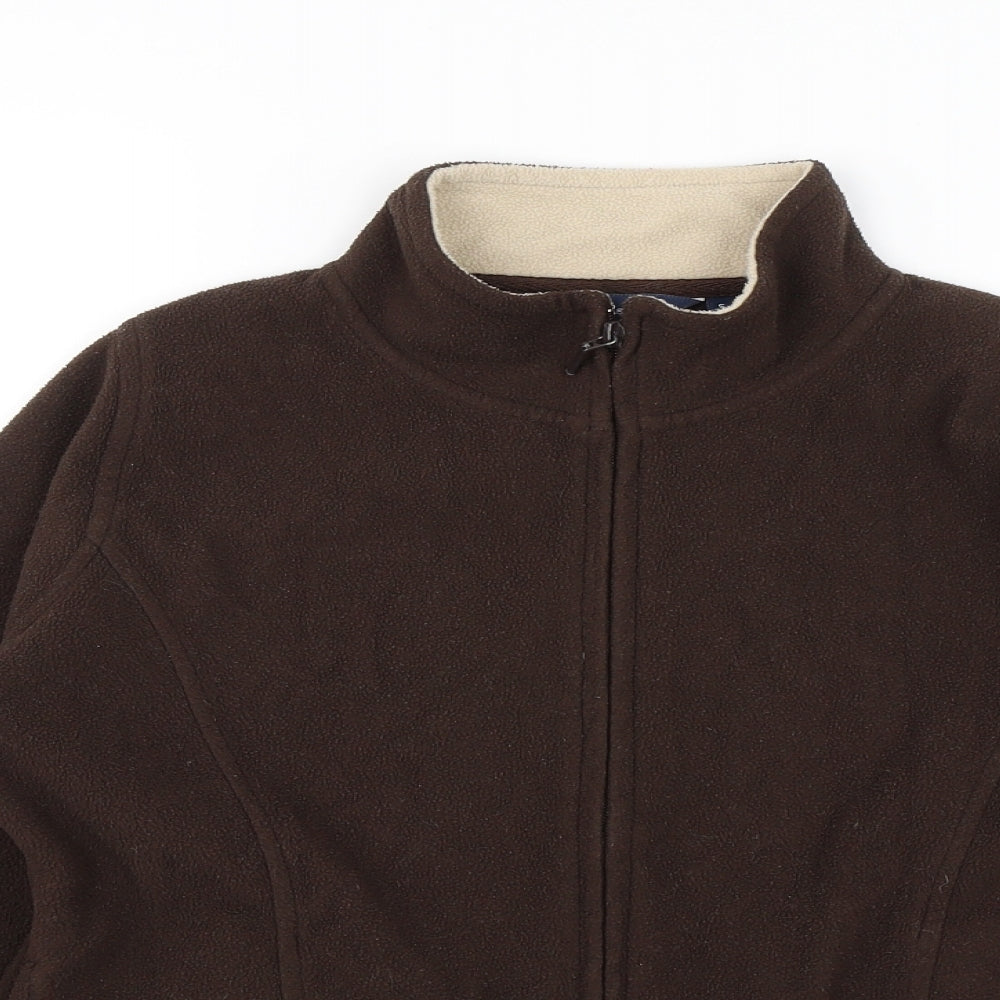 Isle Womens Brown   Full Zip Jumper Size S