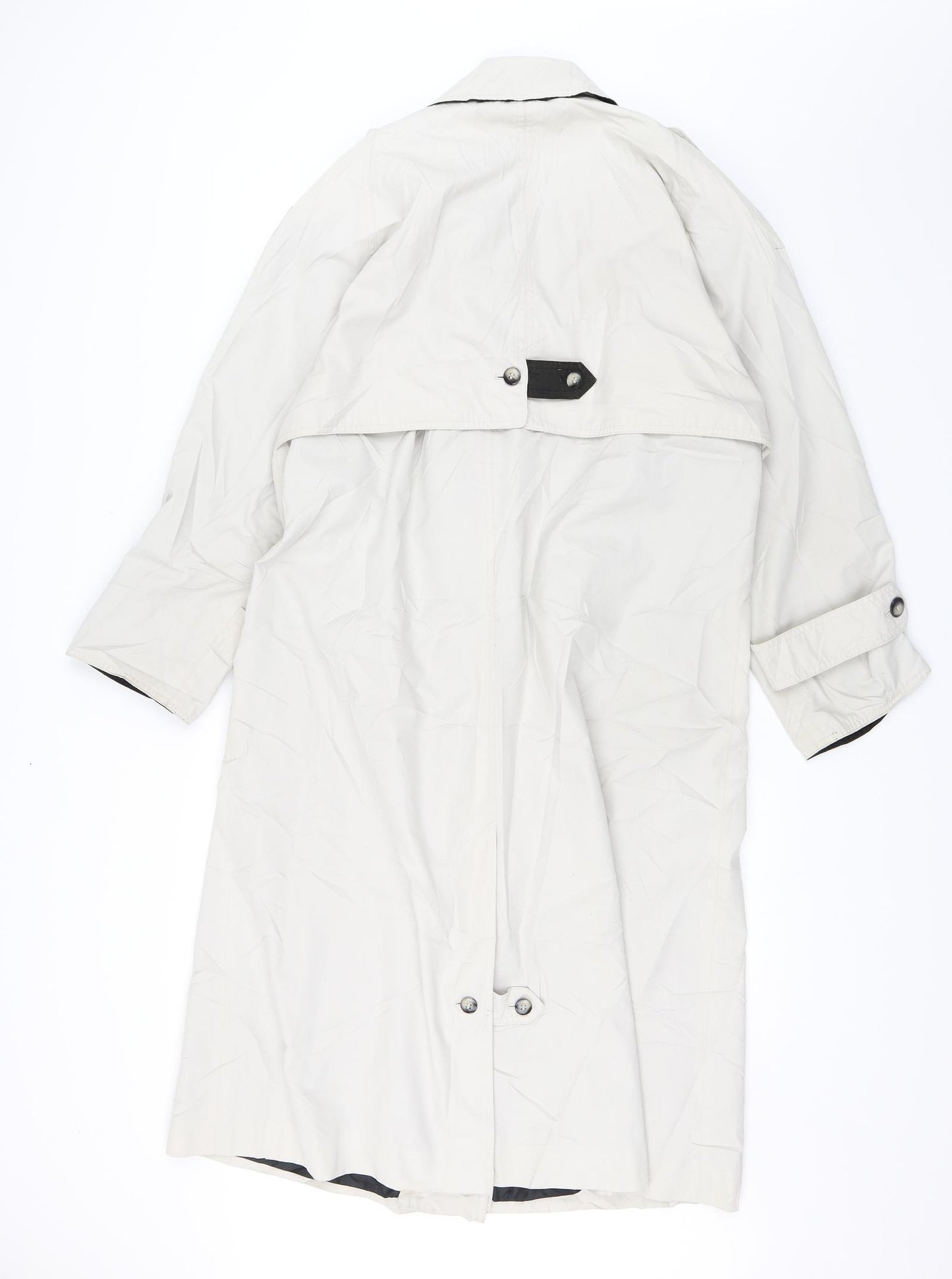 NuAge Womens Grey   Trench Coat Jacket Size 14