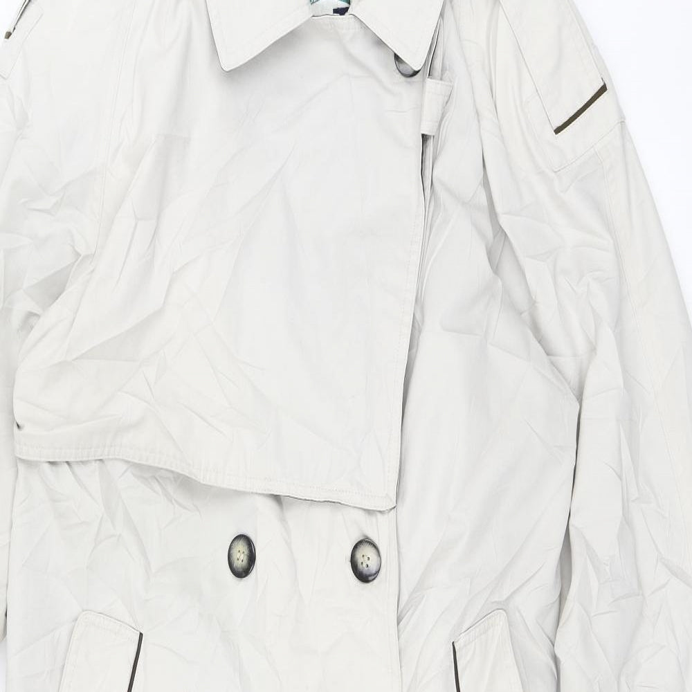 NuAge Womens Grey   Trench Coat Jacket Size 14
