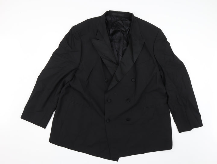 Preworn Mens Black Jacket Blazer Size 42