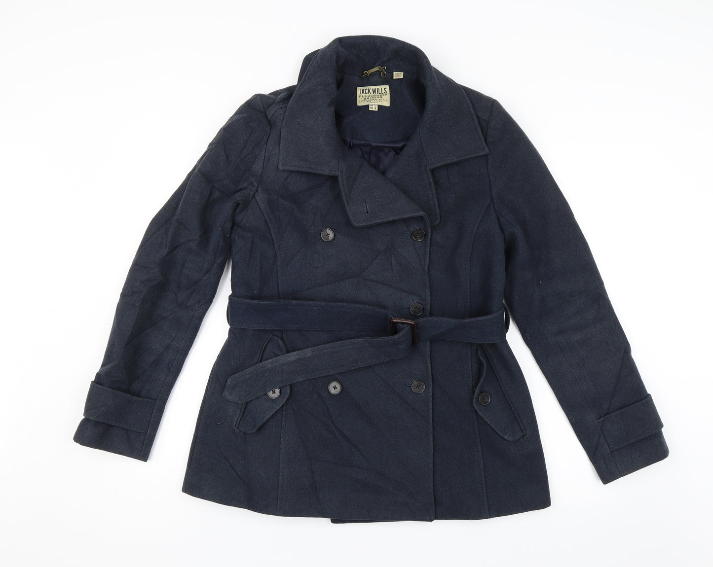 Jack Wills Womens Blue   Pea Coat Jacket Size 12