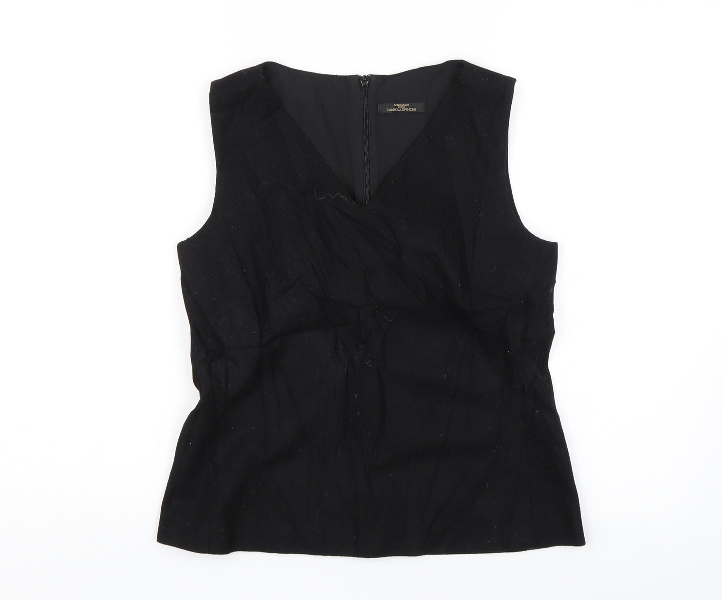 Marks and Spencer Womens Black   Basic Blouse Size 8