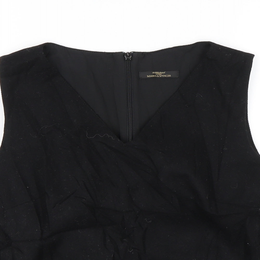 Marks and Spencer Womens Black   Basic Blouse Size 8