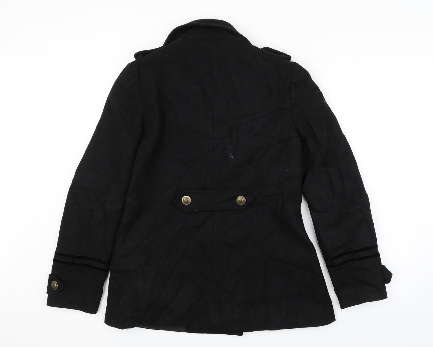 River Island Womens Black   Pea Coat Jacket Size 12