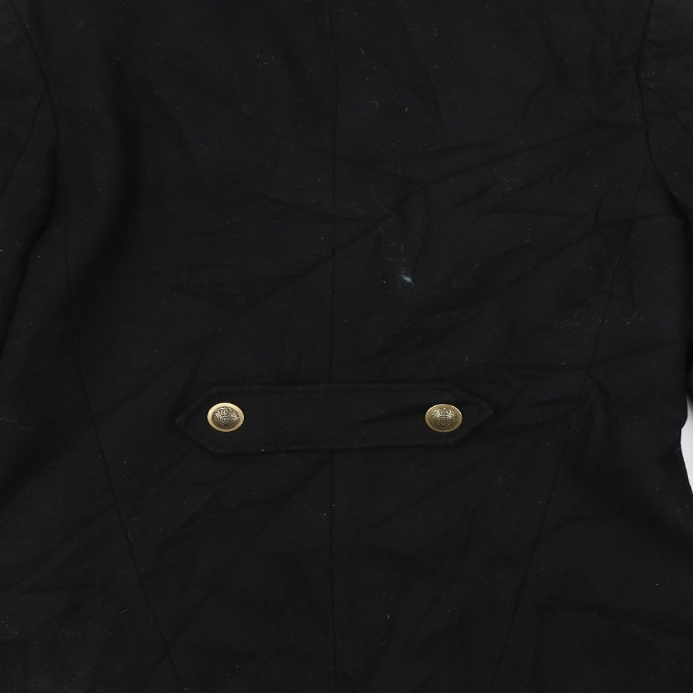 River Island Womens Black   Pea Coat Jacket Size 12
