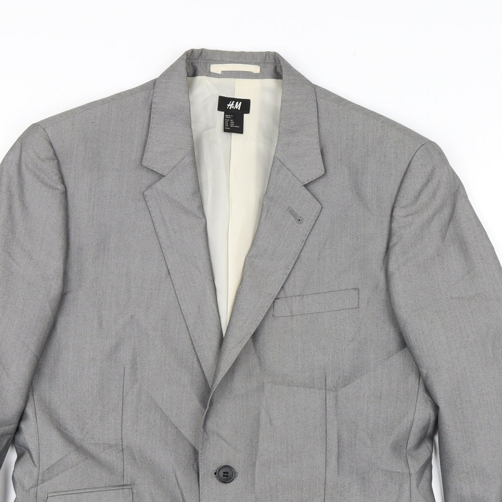 H&M Womens Grey   Jacket Blazer Size 22