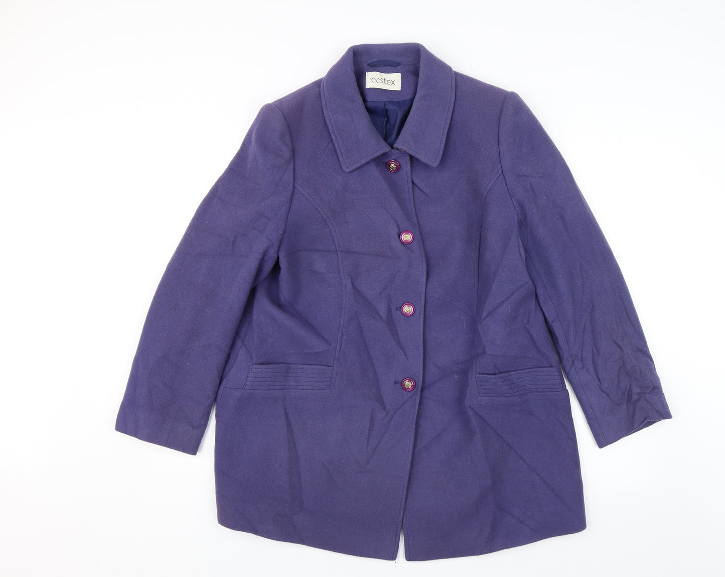 Eastex Womens Purple   Pea Coat Jacket Size 14