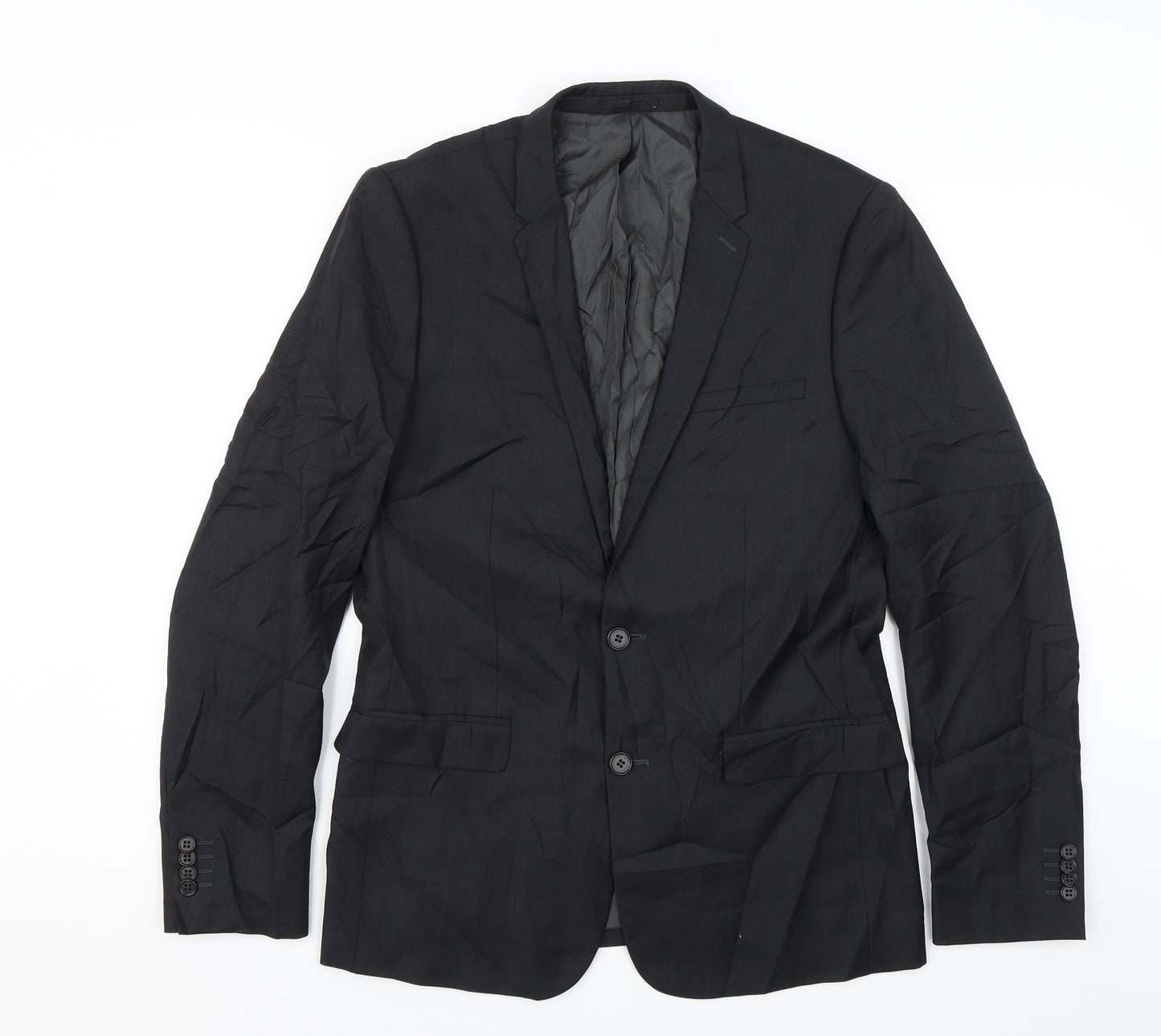 Super 100's  Mens Black   Jacket Blazer Size 40