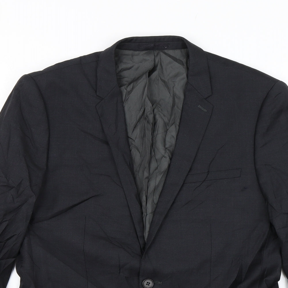 Super 100's  Mens Black   Jacket Blazer Size 40