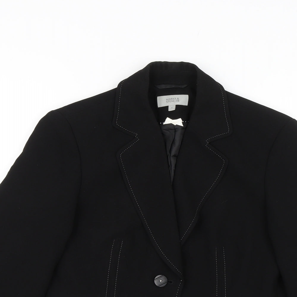Marks and Spencer Womens Black   Jacket Blazer Size 12
