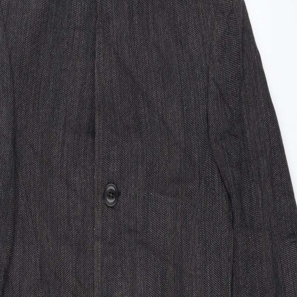 Zara Mens Grey   Overcoat Jacket Size S