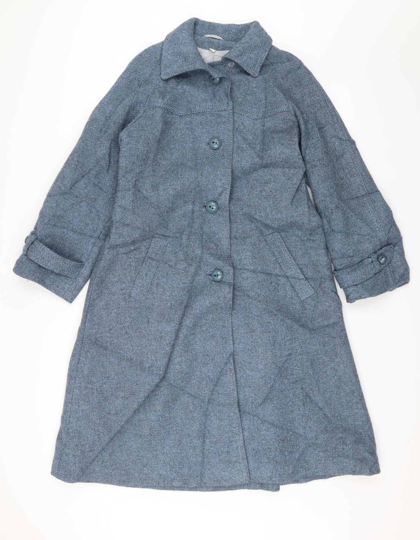 Preworn Womens Blue   Overcoat Jacket Size 12