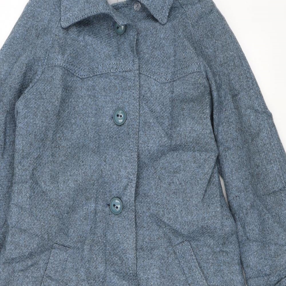 Preworn Womens Blue   Overcoat Jacket Size 12