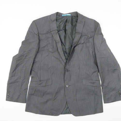 Burton Mens Grey Striped  Jacket Blazer Size 42