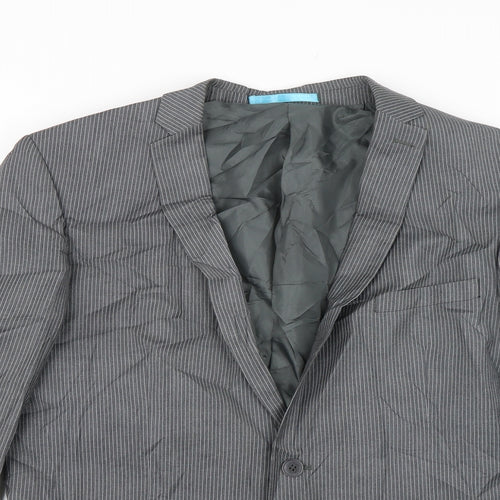 Burton Mens Grey Striped  Jacket Blazer Size 42