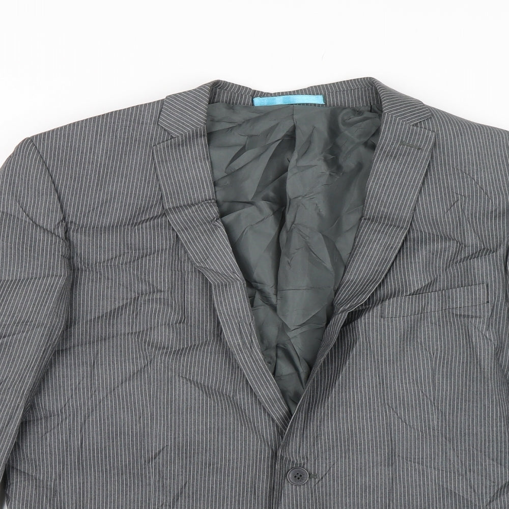 Burton Mens Grey Striped  Jacket Blazer Size 42