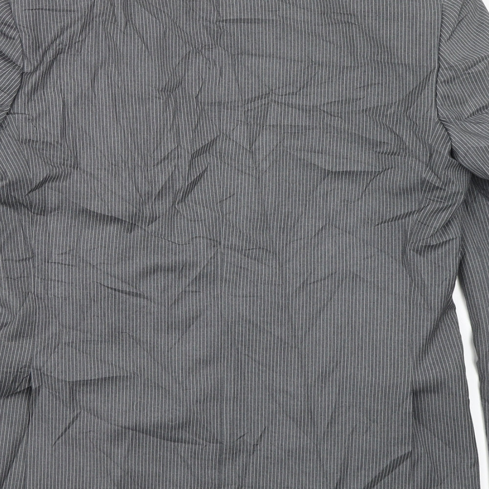 Burton Mens Grey Striped  Jacket Blazer Size 42