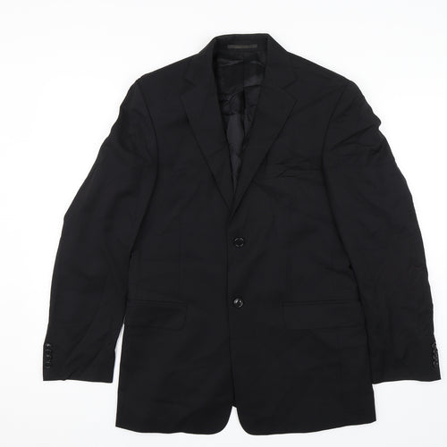 Lanificio Mens Black   Jacket Suit Jacket Size 38