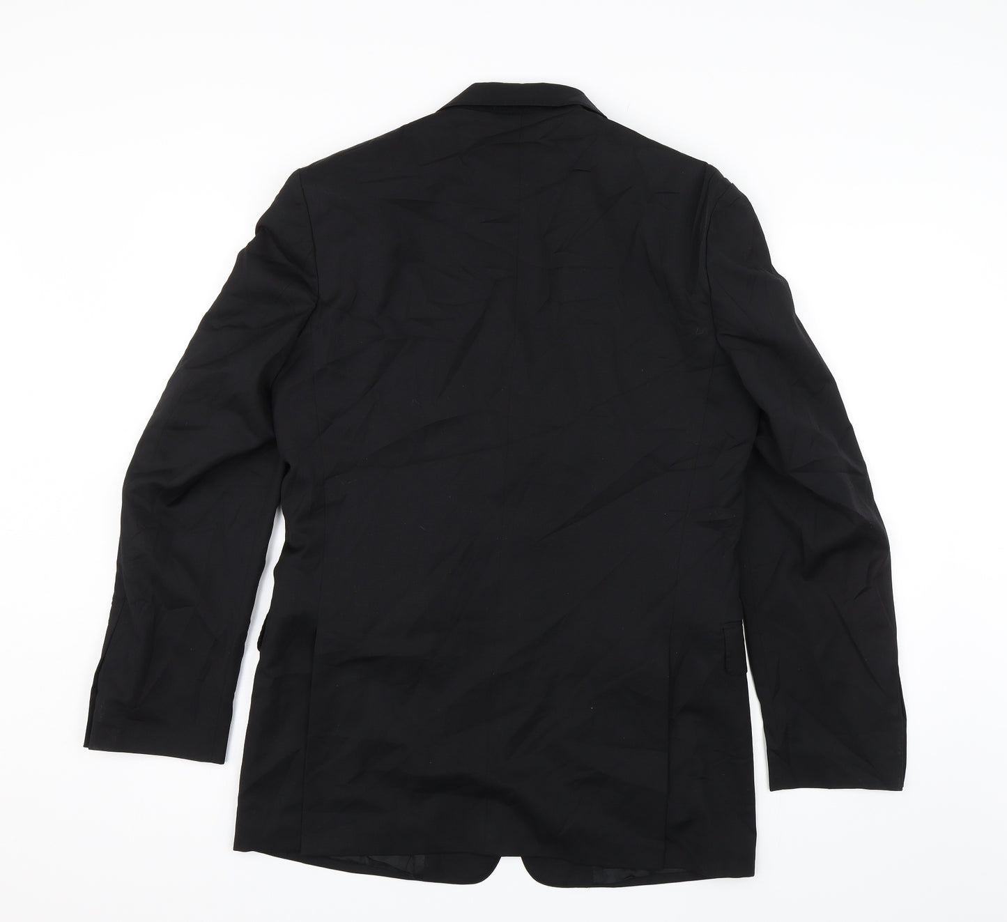 Lanificio Mens Black   Jacket Suit Jacket Size 38