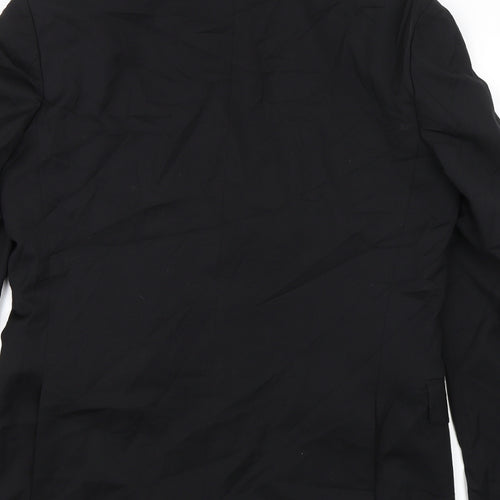 Lanificio Mens Black   Jacket Suit Jacket Size 38
