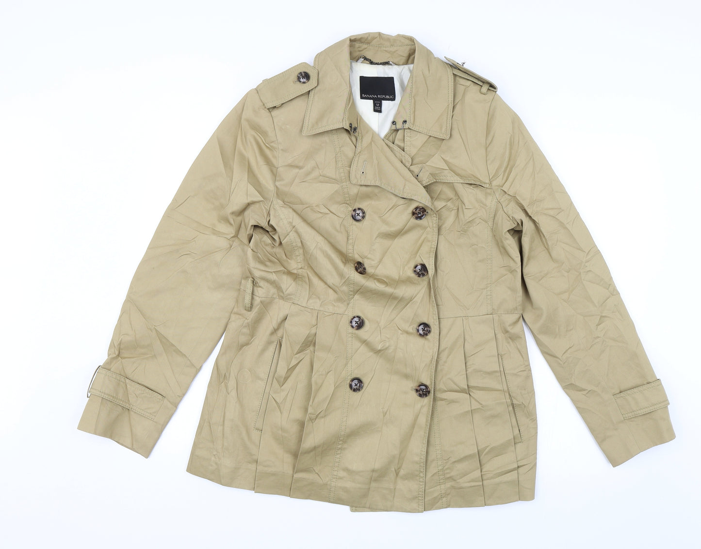 Banana Republic Womens Beige   Overcoat Jacket Size 12