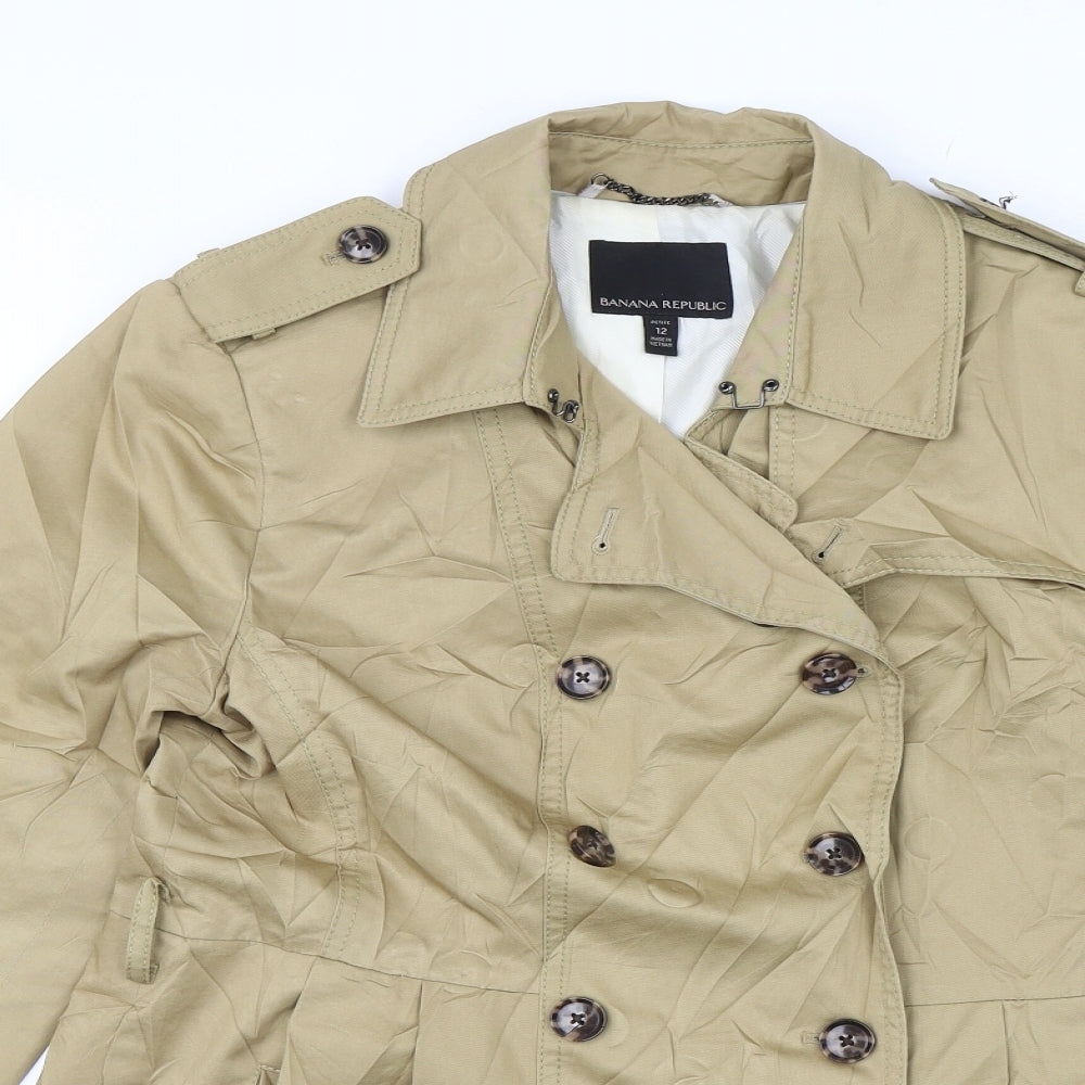 Banana Republic Womens Beige   Overcoat Jacket Size 12