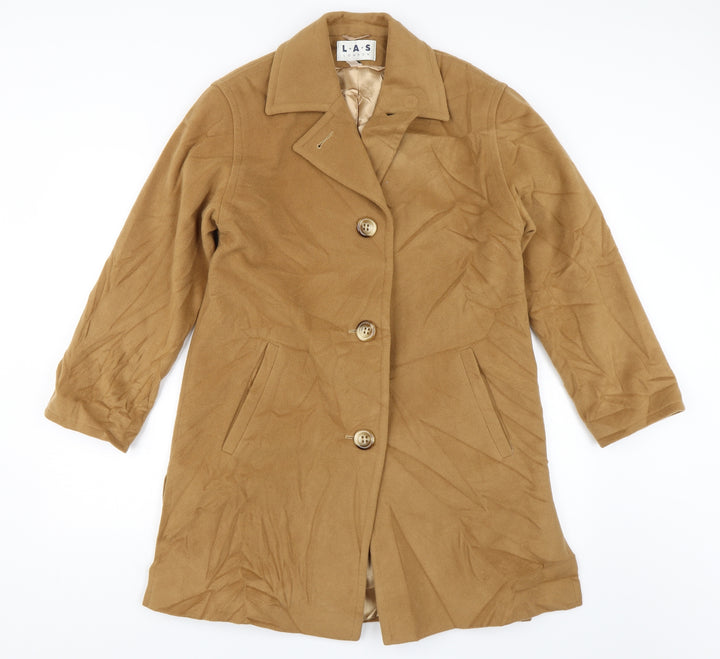 LAS London Womens Brown   Overcoat Jacket Size 8