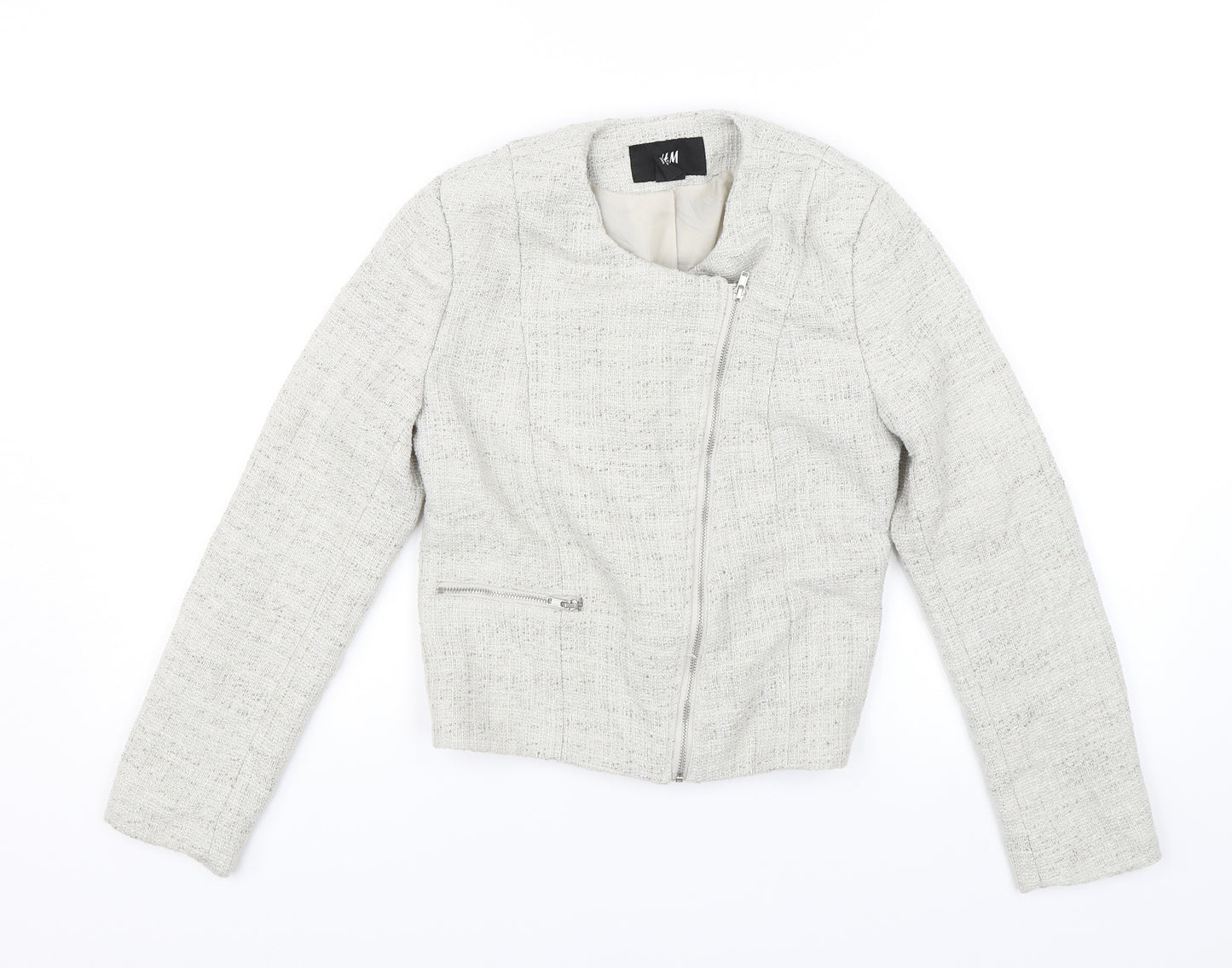 H&M Womens Grey   Jacket  Size 6