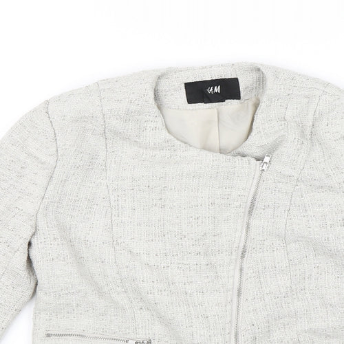 H&M Womens Grey   Jacket  Size 6