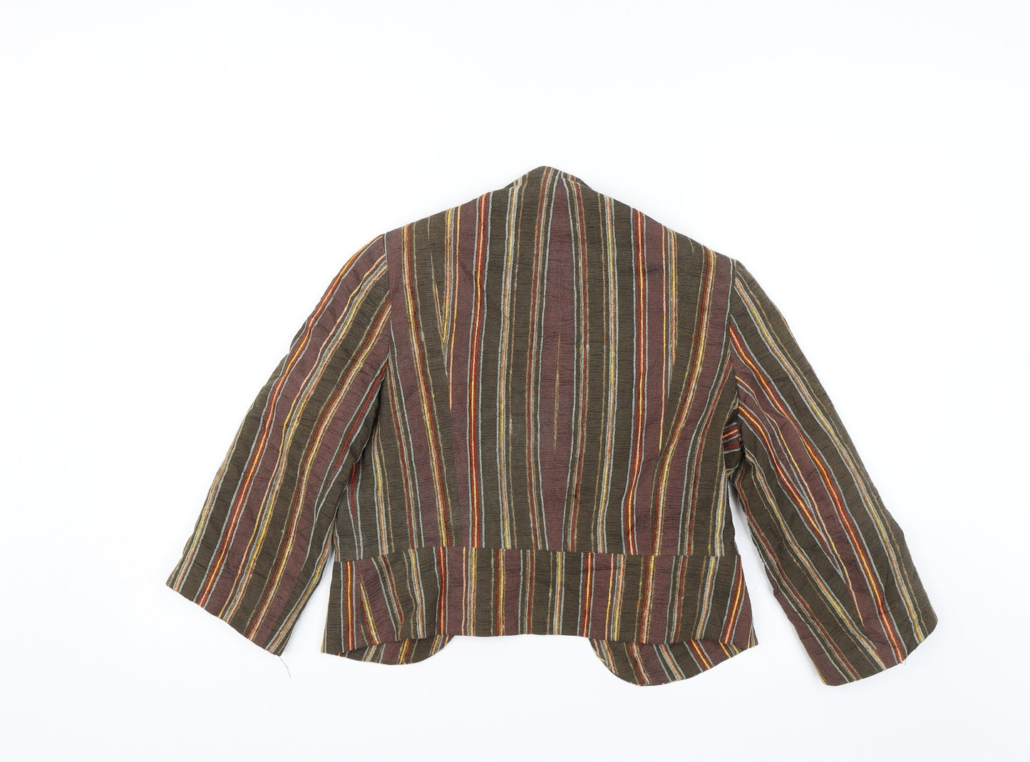 Topshop Womens Brown Striped  Jacket  Size 12