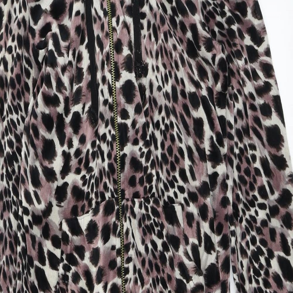 New Look Womens Black Animal Print  Top One Piece Size S