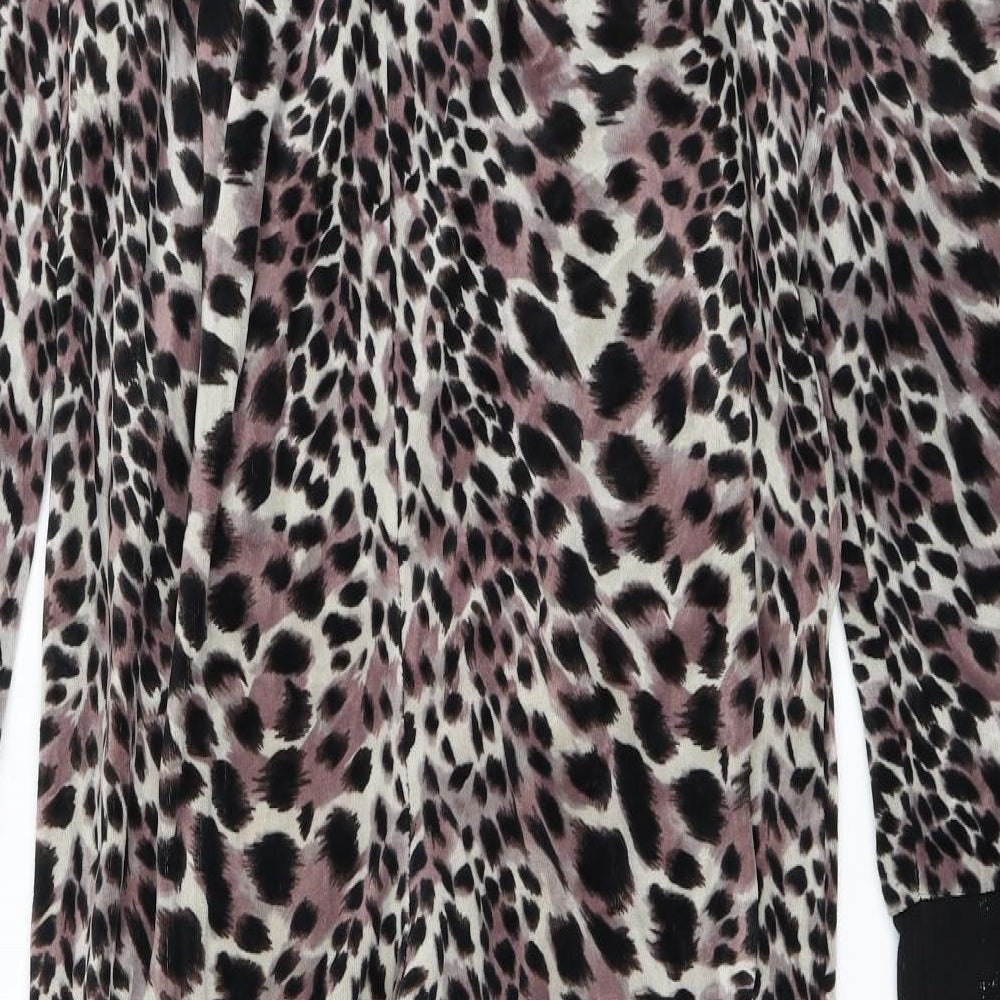 New Look Womens Black Animal Print  Top One Piece Size S