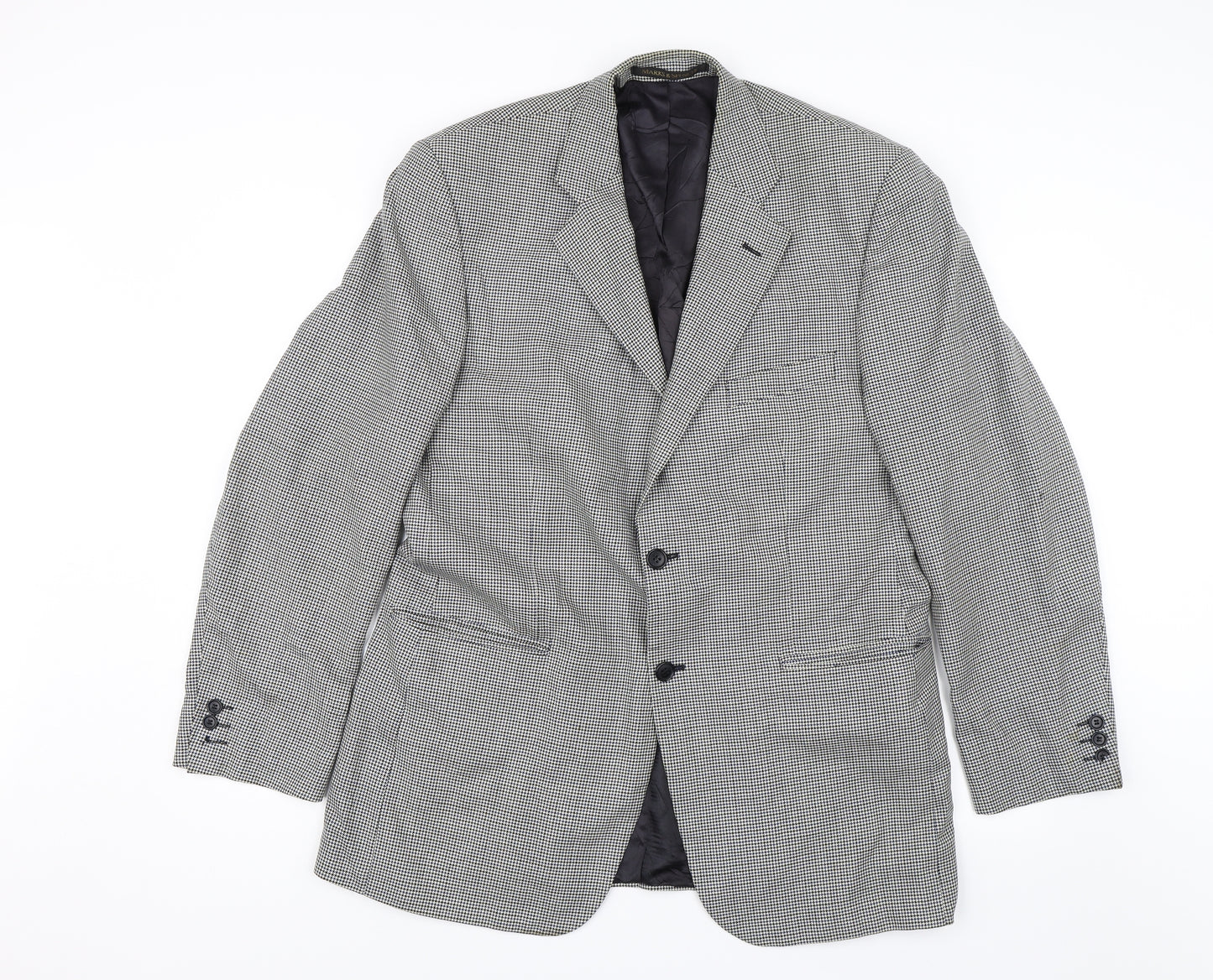 Marks and Spencer Mens Grey Check  Jacket Suit Jacket Size 42
