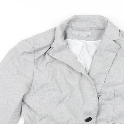 H&M Womens Grey   Jacket Blazer Size 8