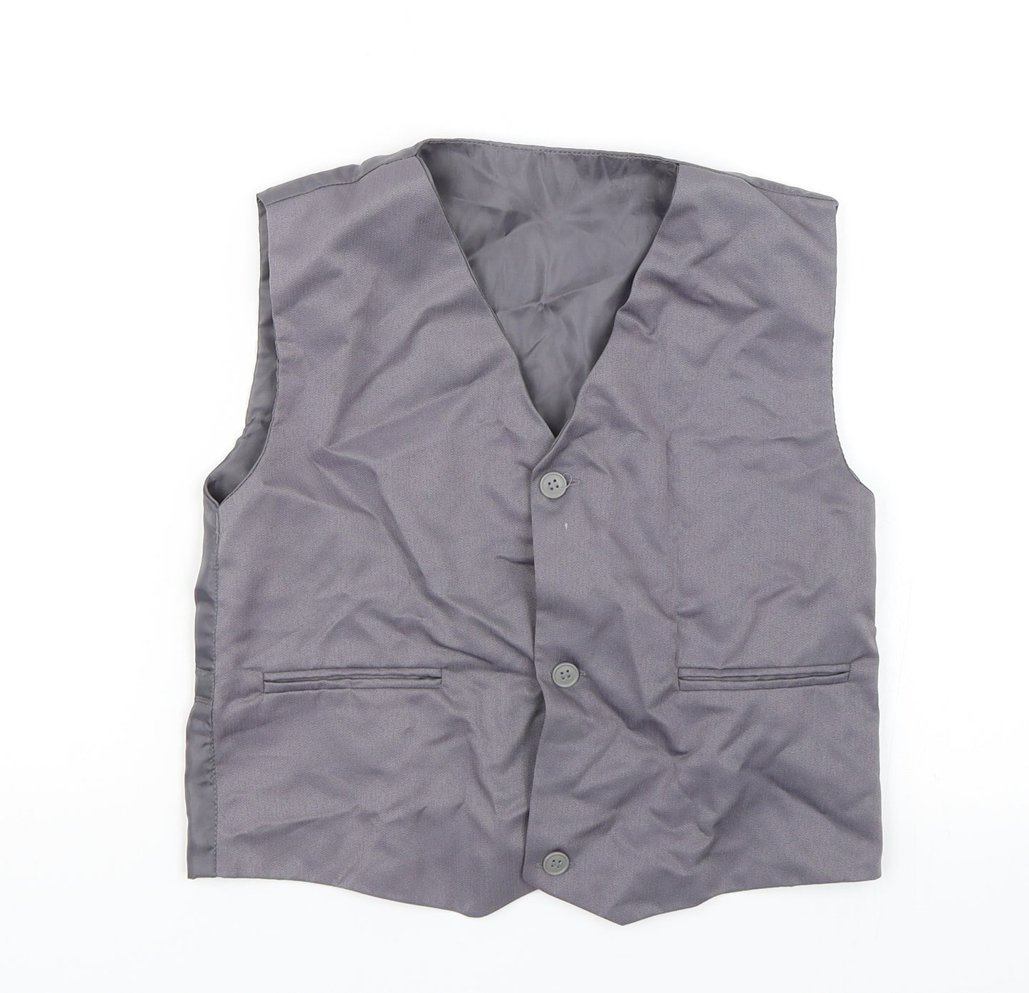 Preworn Boys Grey   Jacket Waistcoat Size 9 Years