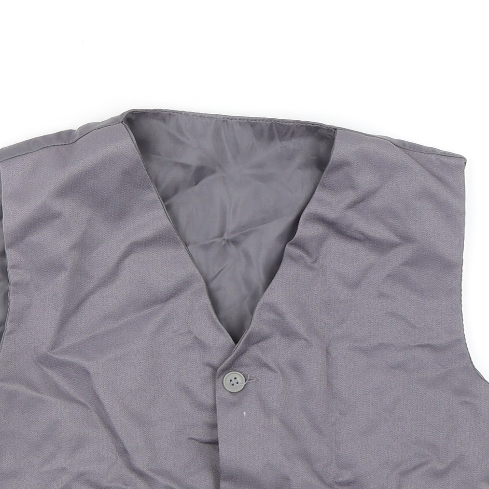 Preworn Boys Grey   Jacket Waistcoat Size 9 Years