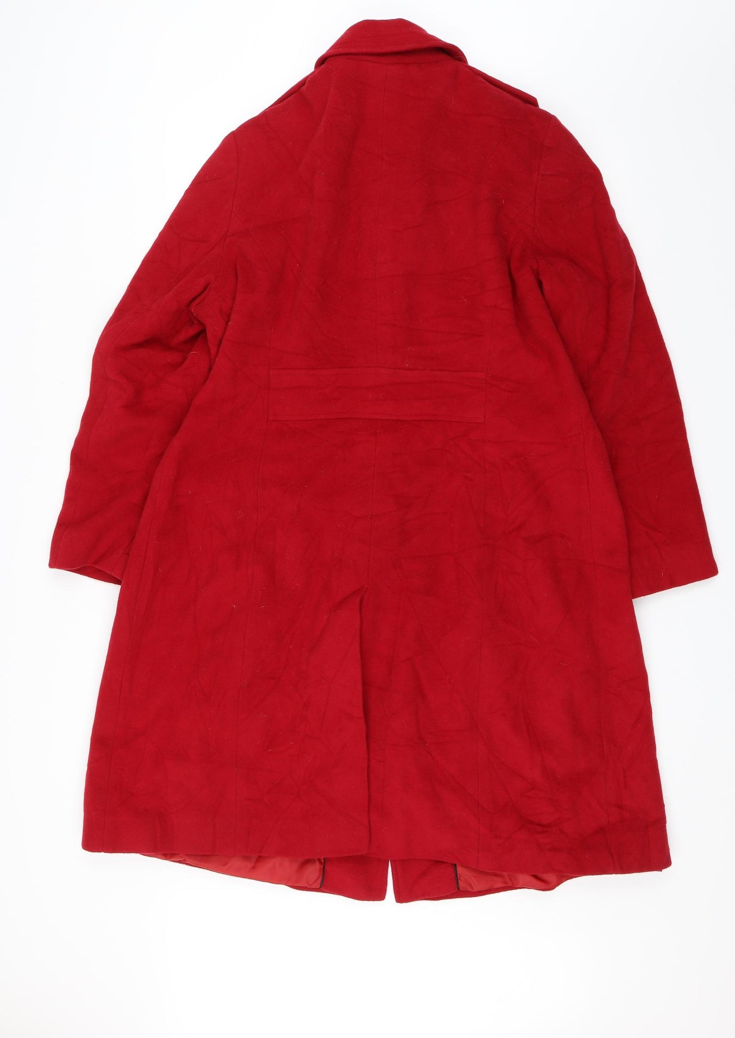 M&S Womens Red   Pea Coat Jacket Size 20